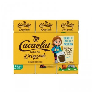 BATIDO CACAOLAT ORIGINAL PACK 6 MINIBRIKS X 200 ML.