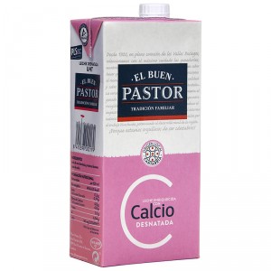 LECHE EL BUEN PASTOR DESNATADA CALCIO BRIK LITRO