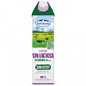 LECHE ASTURIANA SIN LACTOSA DESNATADA BRIK LITRO