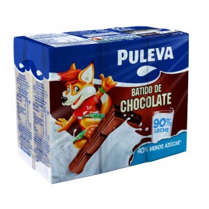BATIDO PULEVA DE CHOCOLATE PACK 6 UNDS X 200 ML.