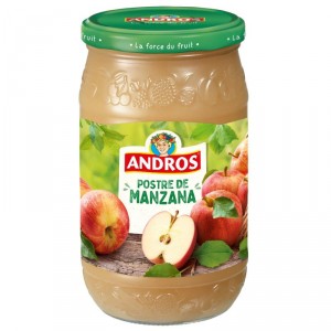 COMPOTA ANDROS POSTRE DE MANZANA 750 GR.