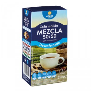 CAFE ALTEZA MOLIDO DESCAFEINADO MEZCLA 250 GRS