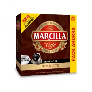 CAFE MARCILLA RISTRETTO 20 CAPSULAS X 5,2 GRS.(COMP.NESPRES)