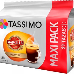 CAFE TASSIMO MARCILLA DESAYUNO 21 MONODOSIS 163 GRS