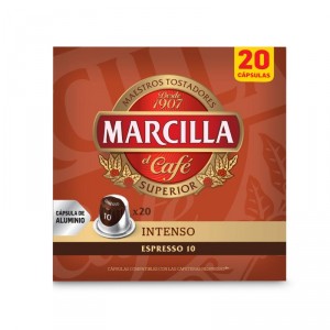 CAFE MARCILLA INTENSO 20 CAPSULAS X 5,2 GR. COMP.NESPRESO