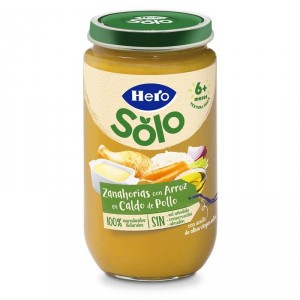 TARRITO HERO ZANAHORIA CON ARROZ EN CALDO DE POLLO 235G