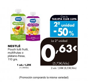 POUCH NESTLE PLATANO-FRESA 110 GRS.