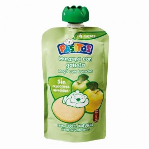 BOLSITA PASITOS BABY FRUTAS CON GALLETAS 120 GRS