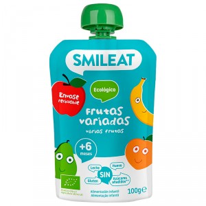 POUCH SMILEAT FRUTA VARIADA ECOLOGICO 100 GRS.