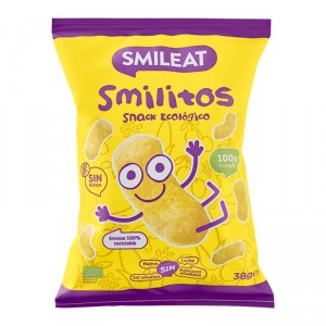 SNACK SMILEAT SMILITOS GUSANITO DE MAIZ ECOLOGICO 38 GR.