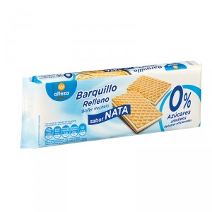 BARQUILLO ALTEZA SABOR NATA SIN AZUCAR 160 GRS