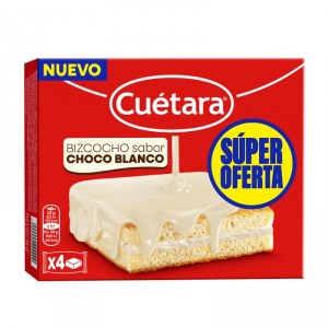 BIZCOCHO CUETARA CHOCOLATE BLANCO P-4 112 GRS