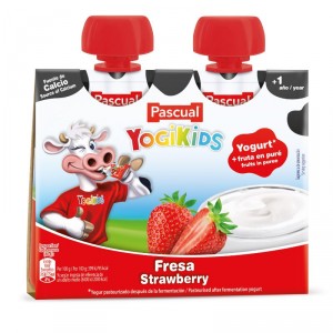 YOGIKIDS PASCUAL POUCH FRESA PACK 2 UNDS X 80 GRS