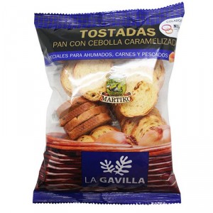 PAN TOSTADO LA GAVILLA CON CEBOLLA CARAMELIZADA 80 GRS
