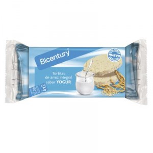 TORTITA BICENTURY ARROZ SABOR YOGUR PACK-4X2 UND 130 GRS