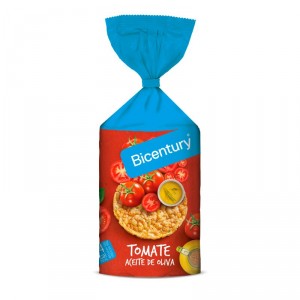 TORTITA BICENTURY MAIZ SABOR TOMATE C/ACEITE OLIVA 123 GR.