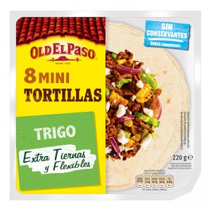 TORTILLA OLD EL PASO MINI TRIGO 220 GRS.