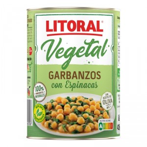 GARBANZO LITORAL CON ESPINACAS 420 GR.