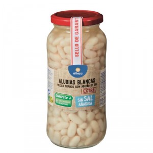 ALUBIA ALTEZA BLANCA COCIDA SIN SAL FRC 540 GR., 400 GR.P.E.