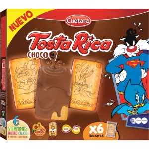 GALLETA CUETARA TOSTARICA CHOCOLATE 210 GRS.