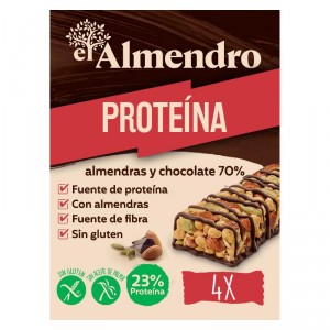BARRITA EL ALMENDRO PROTEINA ALMENDRAS Y CHOCOLATE 70% 140GR