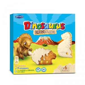GALLETAS DINOSAURUS ARTIACH CHOCOBLANCO 255 GRS