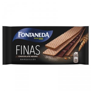 GALLETAS FONTANEDA BARQUILLO FINAS CHOCOLATE NEGRO 92 GRS