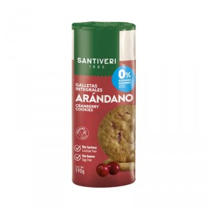 GALLETAS SANTIVERI INTEGRALES C/ARANDANOS 0% AZ.AÑAD.190 GRS