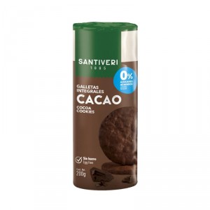 GALLETAS SANTIVERI INTEGRALES CACAO 0% AZUCAR AÑAD.200 GRS