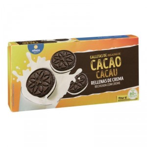 GALLETA ALTEZA AL CACAO RELLENAS DE CREMA 220 GRS