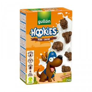GALLETA GULLON HOOKIES MINI CACAO S/LACTOSA C/GLUTEN 250 GR