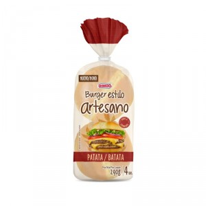 PAN BIMBO BURGER ESTILO ARTESANO PATATA P-4 UND. 290 GRS.