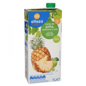 ZUMO ALTEZA PIÑA-MANZANA-UVA BRIK 1 LITRO