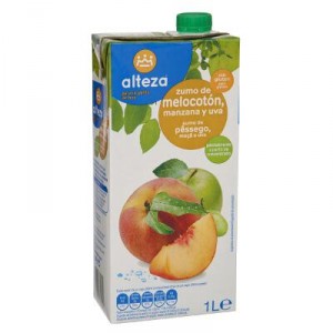 ZUMO ALTEZA MELOCOTON-MANZANA-UVA BRIK 1 LITRO