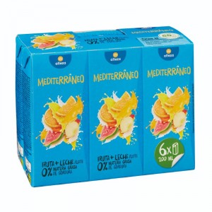 FRUTA+LECHE ALTEZA MEDITERRANEO PACK 6 UNDS X 200 ML.