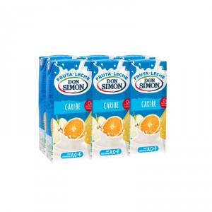 FRUTA + LECHE D.SIMON CARIBE 200 ML. PACK 6 UNDS