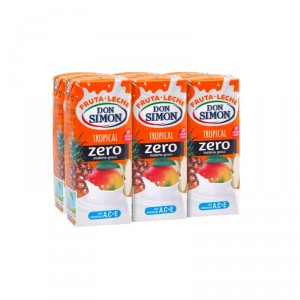 FRUTA + LECHE D.SIMON TROPICAL 200 ML. PACK 6 UNDS