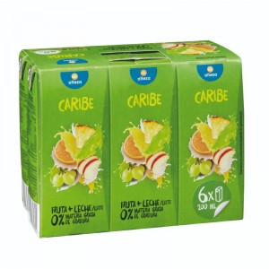 FRUTA+LECHE ALTEZA CARIBE PACK 6 UNDS X 200 ML.