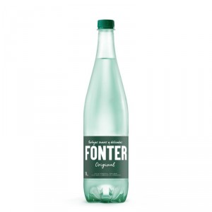 AGUA FONTER MINERAL CON GAS 1 LITRO