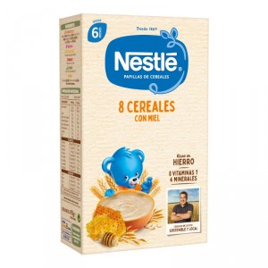 PAPILLA NESTLE 8 CEREALES CON MIEL 475 GRS