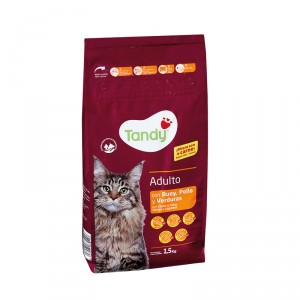 ALIMENTO TANDY GATOS CON BUEY-POLLO-VERDURAS 1,5 KILOS