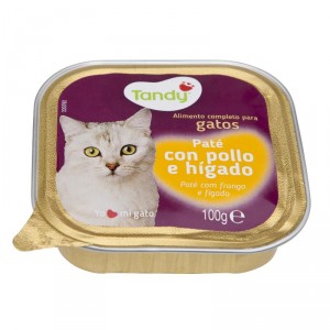 ALIMENTO TANDY GATO CON POLLO E HIGADO TARRINA 100 GRS