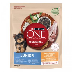 ALIMENTO ONE JUNIOR POLLO-ARROZ PERRO SECO 800 GRS