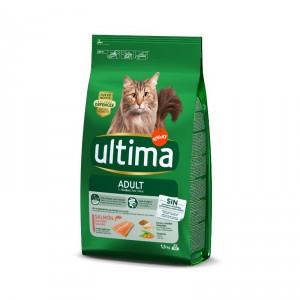 ALIMENTO ULTIMA CAT SALMON,ARROZ Y CEREALES 1,5 KILOS