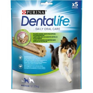 ALIMENTO DENTALIFE DOG MEDIUM SNACK 5 UNDS 115 GRS