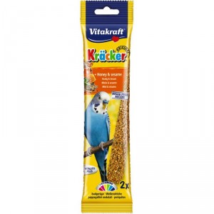 ALIMENTO VITAKRAFT BARRITAS PERIQUITOS CON MIEL P-2, 60 GRS