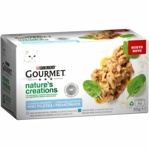 ALIM.PURINA GOURMET NATURE'S CREATIONS FILET.PESCAD.P-4X85GR