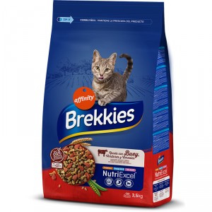 ALIMENTO BREKKIES CAT BUEY 3,5 KILOS.