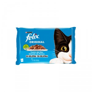 ALIMENTO FELIX ORIGINAL FESTIN DEL MAR GATO 4X85GR.