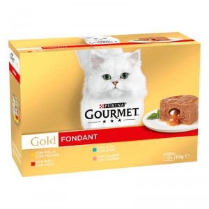 ALIMENTO GOURMET GOLD FONDANT SURTIDO P-12 X 85 GRS.
